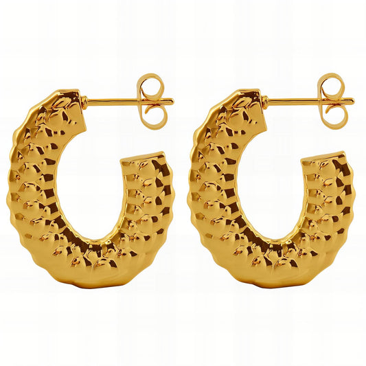 18K gold plated Stainless steel earrings, Intensity