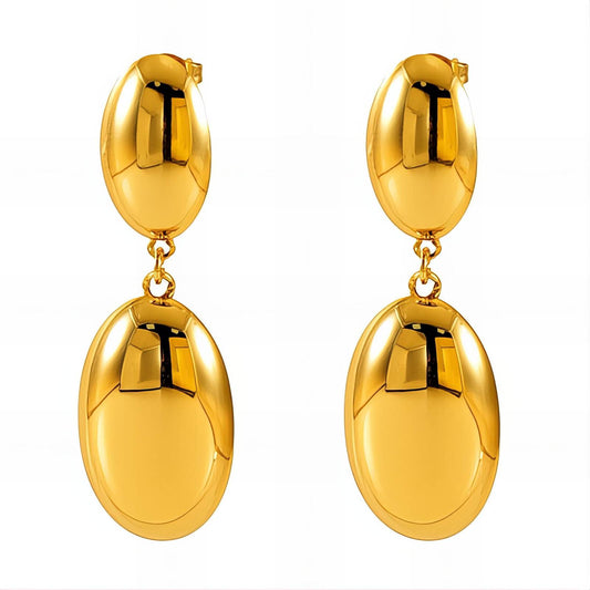 18K gold plated Stainless steel earrings, Intensity