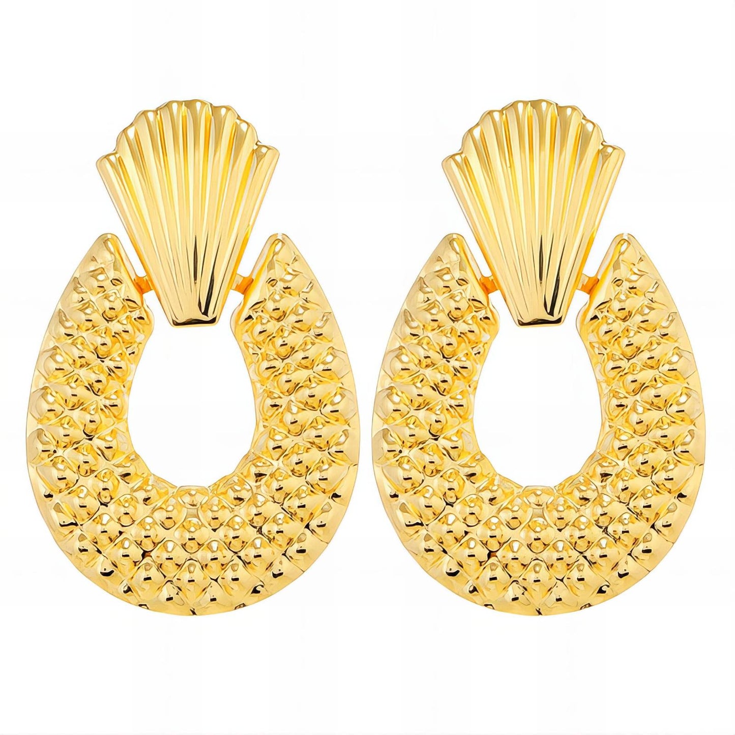 18K gold plated Stainless steel earrings, Intensity