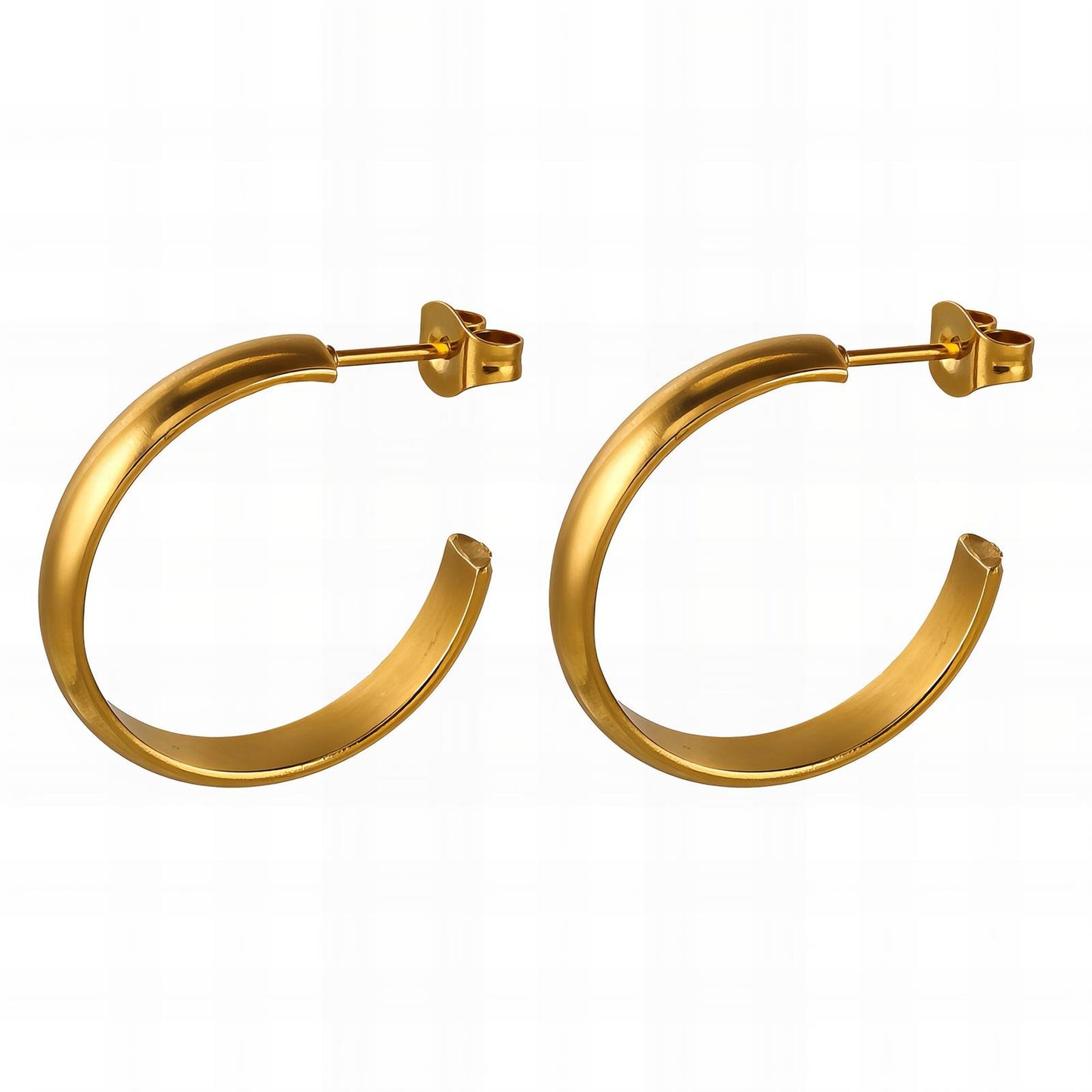 18K gold plated Stainless steel earrings, Intensity