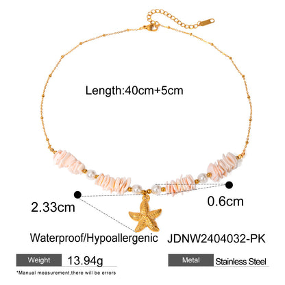 Stainless Steel Starfish Shell Conch Bracelet For Women Fashion Beach Bracelets Birthday Jewelry Gifts