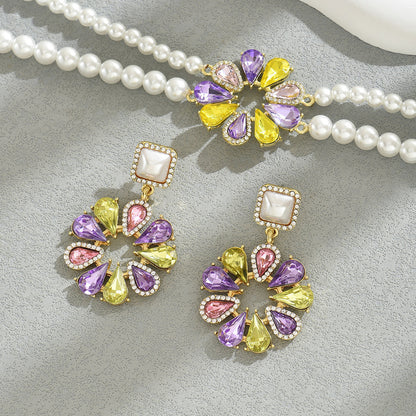 Vintage Necklace Flower Design Earrings Niche