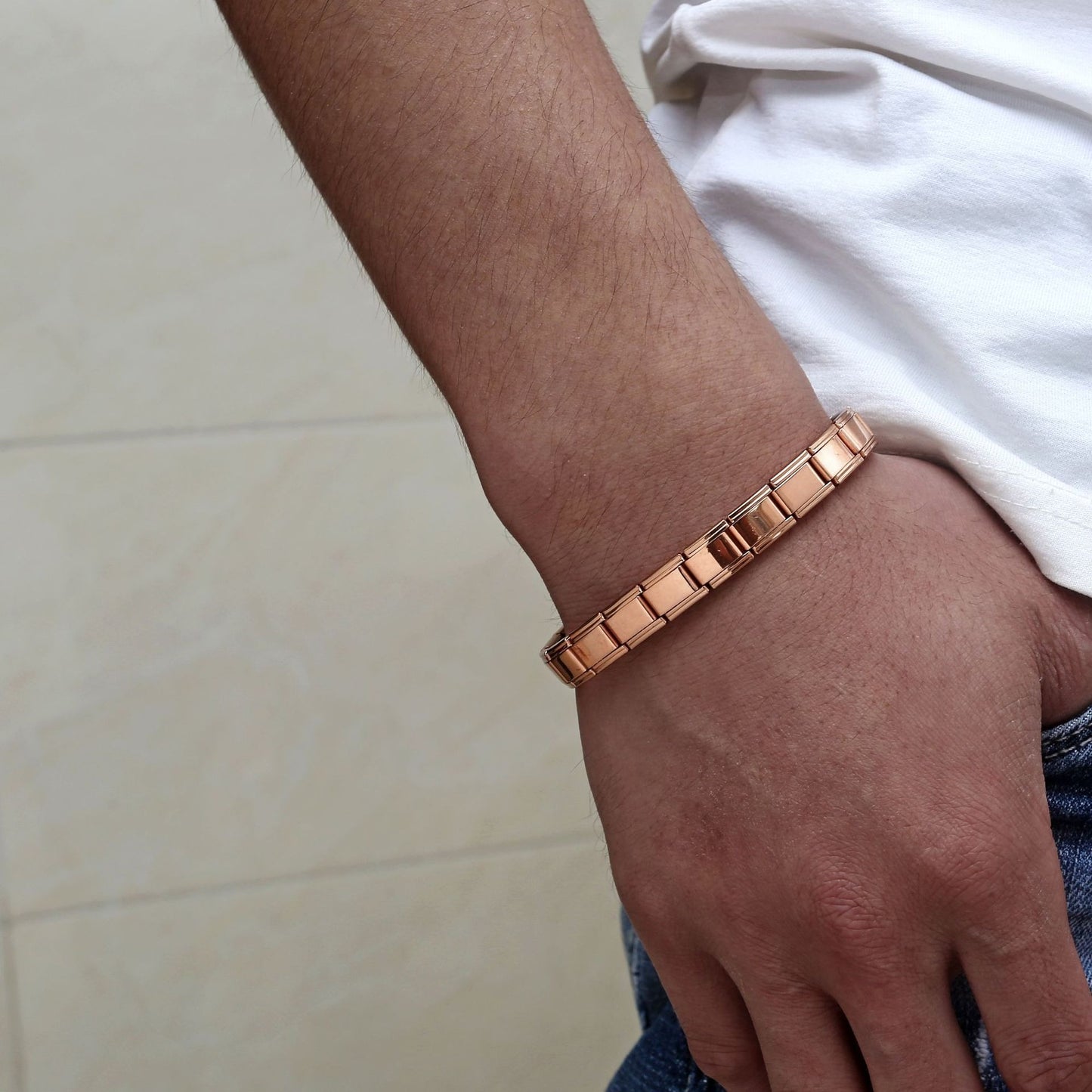 Simple and personalized bracelet, geometric and fashionable titanium steel bracelet