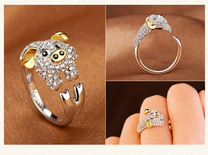 Rhinestone Zodiac Ring