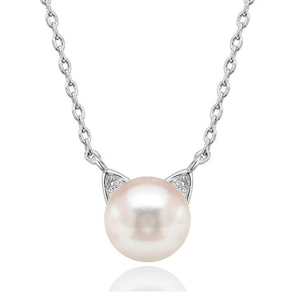 Fashion Cat Ear Pearl Necklace