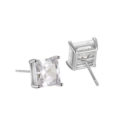 Four Claw Single Diamond Earrings for Women 