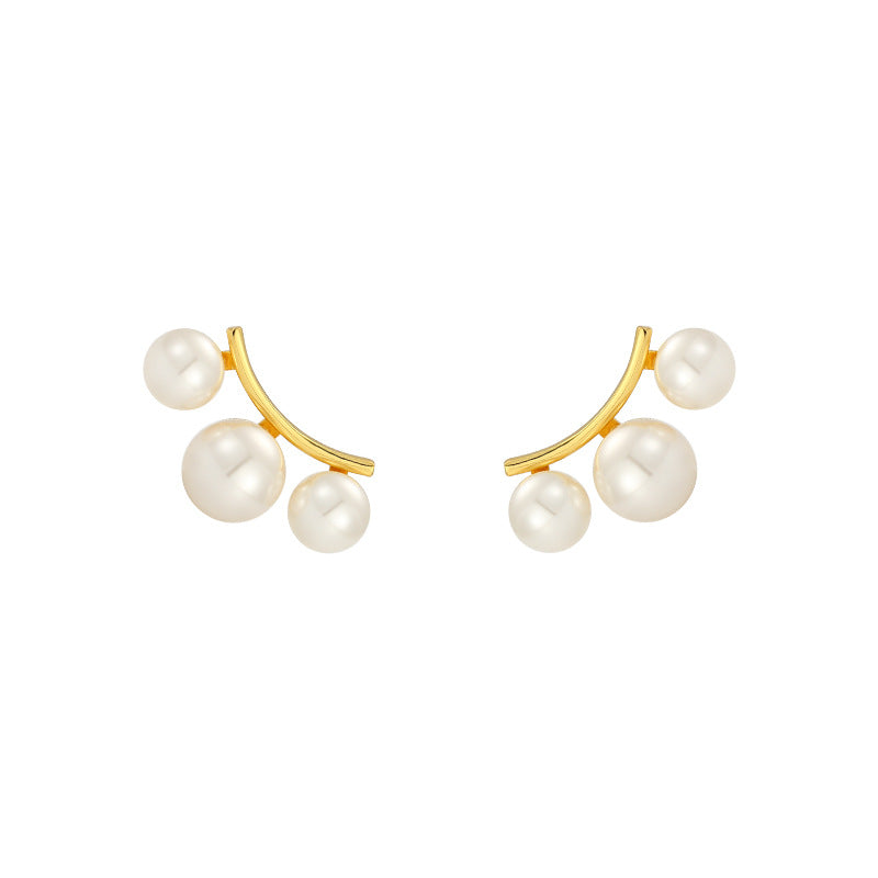 Retro temperament, versatile, light luxury, ins earrings for women