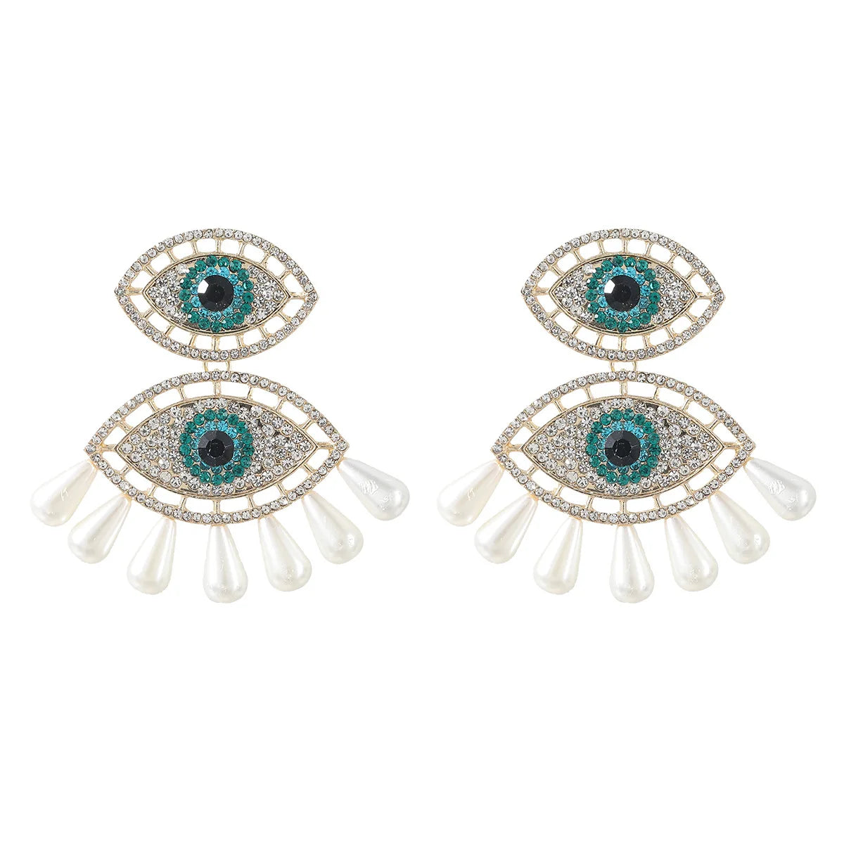 Novelty Design Resin Rhinestone Eyes Dangle Earrings For Women Fashion Jewelry Trendy Collection Earrings Accessories