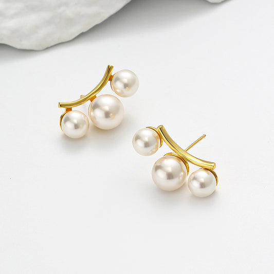 Retro temperament, versatile, light luxury, ins earrings for women