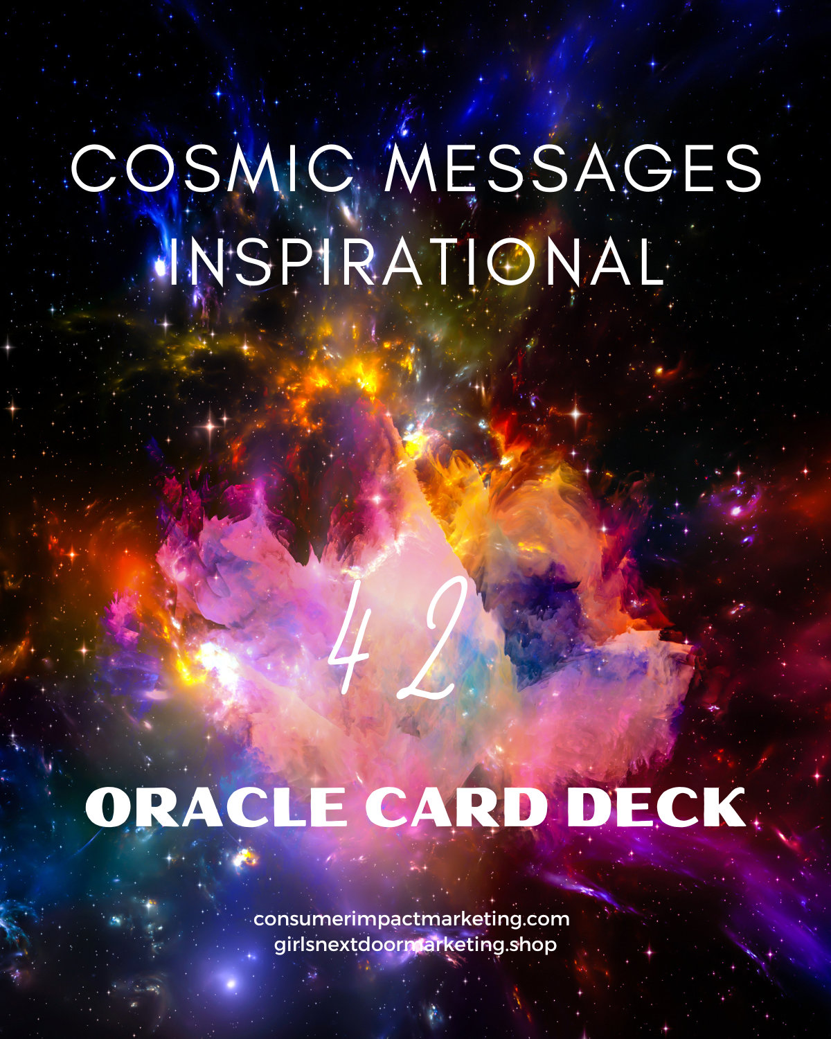 Cosmic Messages Inspirational  Oracle Card Deck - 43 Pages