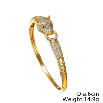 Micro Set Zircon Leopard Bracelet Female