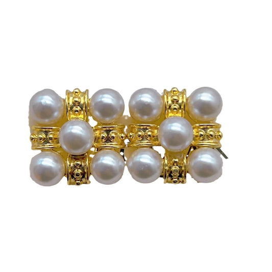 Classic fragrance imitation pearl earrings