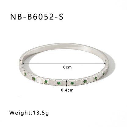 Zircon Titanium Steel Electroplated Bracelet