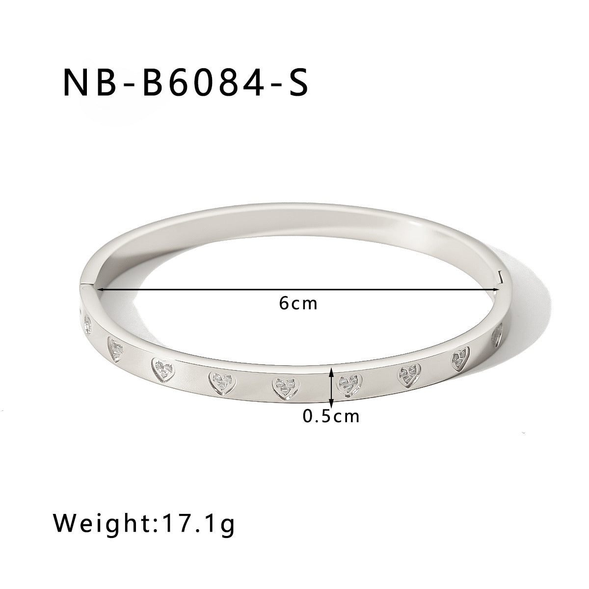 Zircon Titanium Steel Electroplated Bracelet