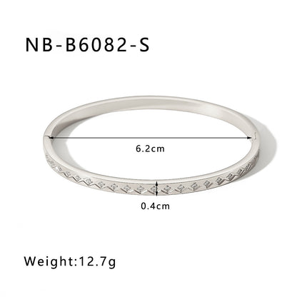 Zircon Titanium Steel Electroplated Bracelet