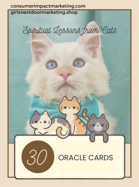 Spiritual Lessons from Cats Oracle Cards - 33 Pages