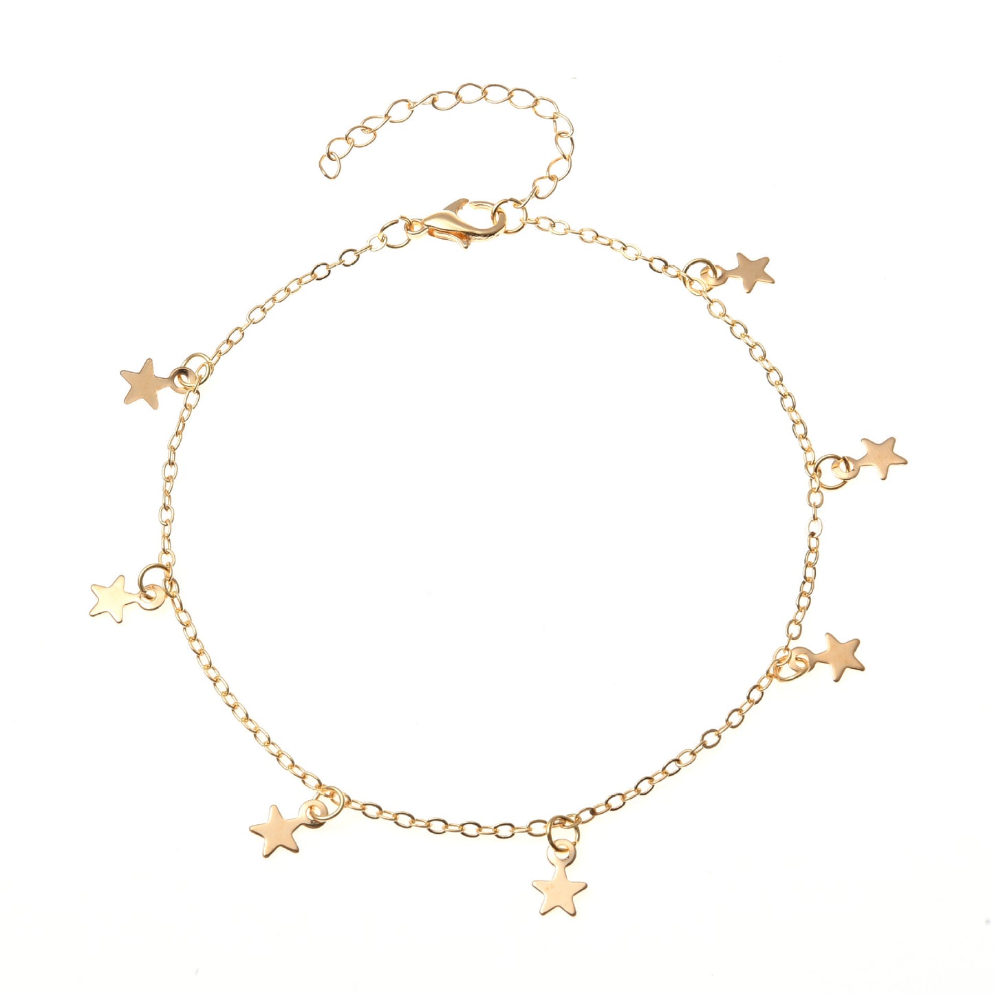 Five-pointed Star Heart Anklet