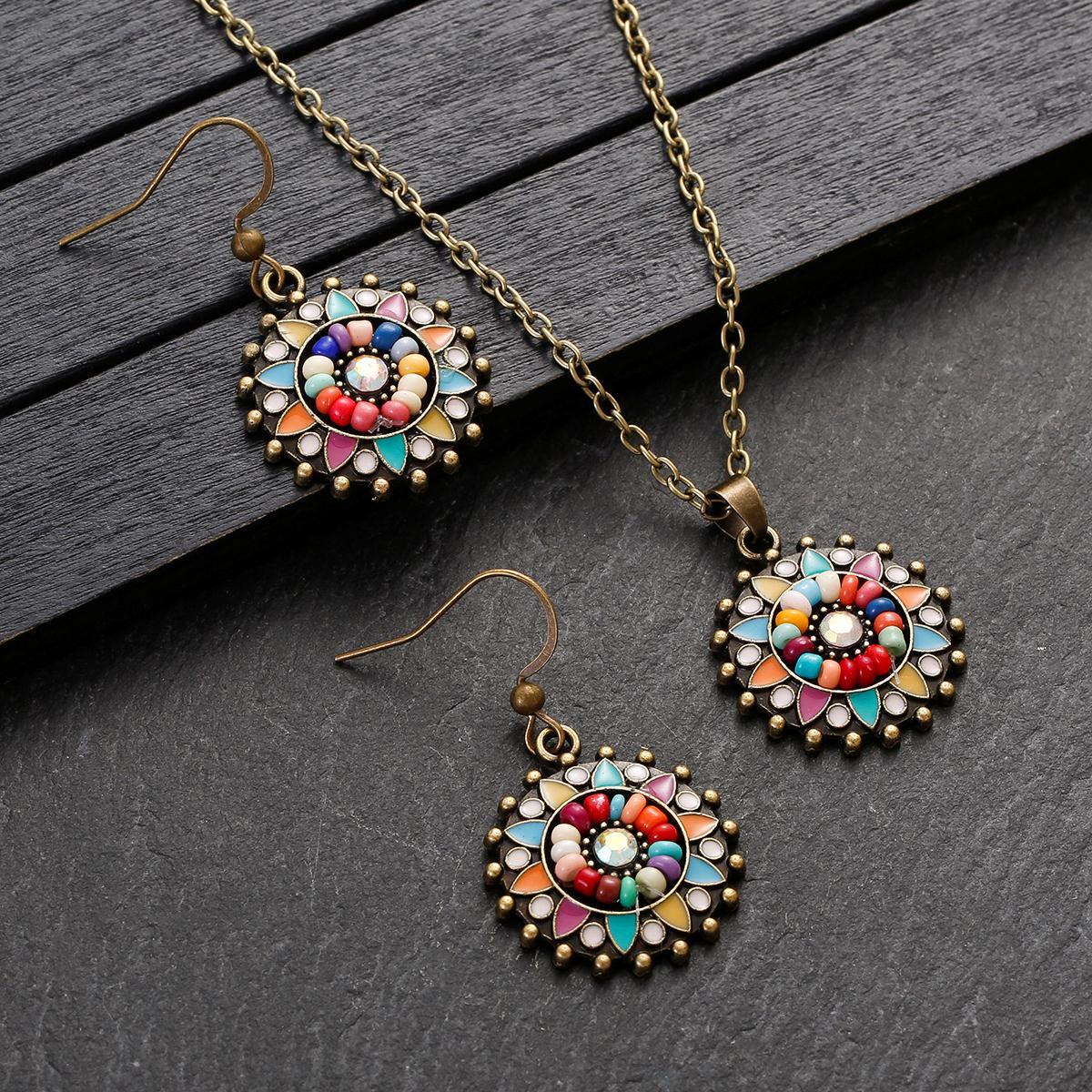 Bohemian Style Colorful Bead Jewelry Set