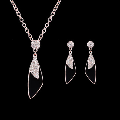 Fashion Crystal Jewelry Set Necklace Earrings