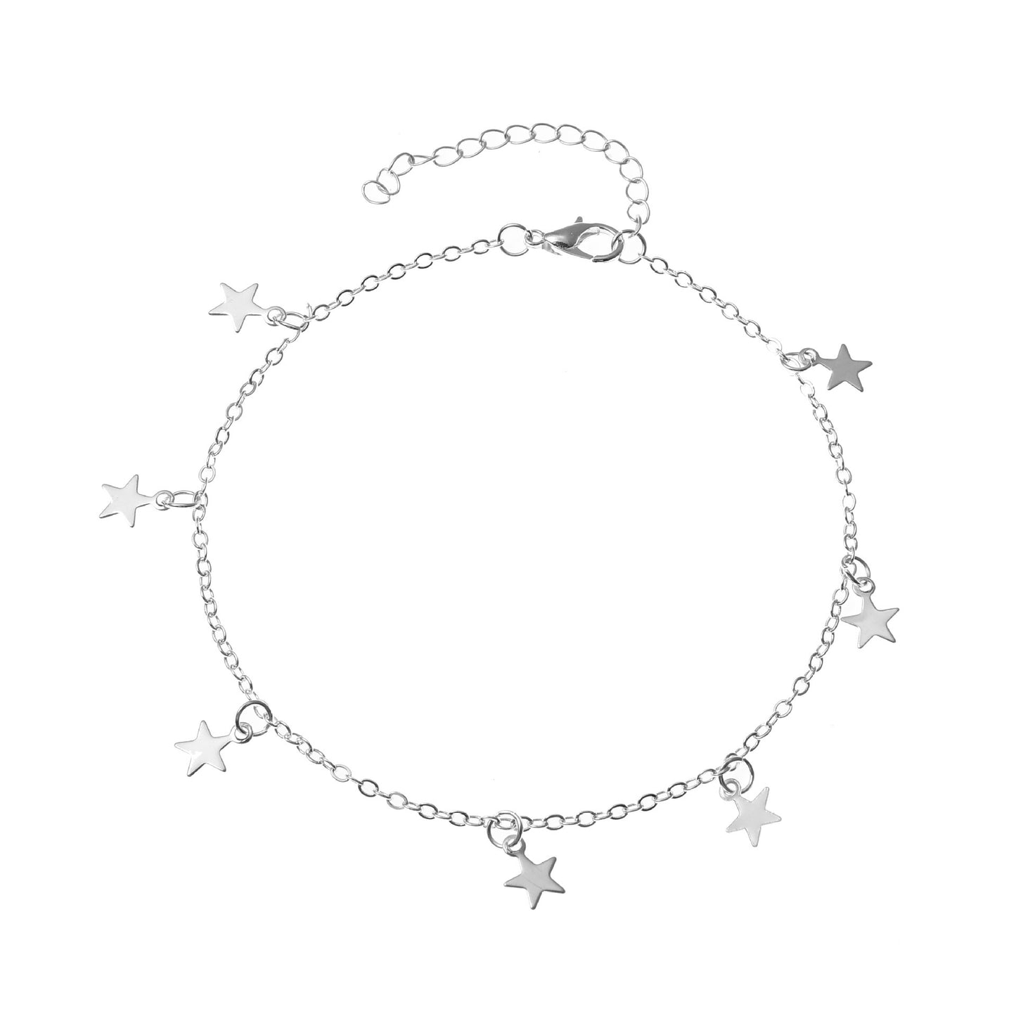 Five-pointed Star Heart Anklet