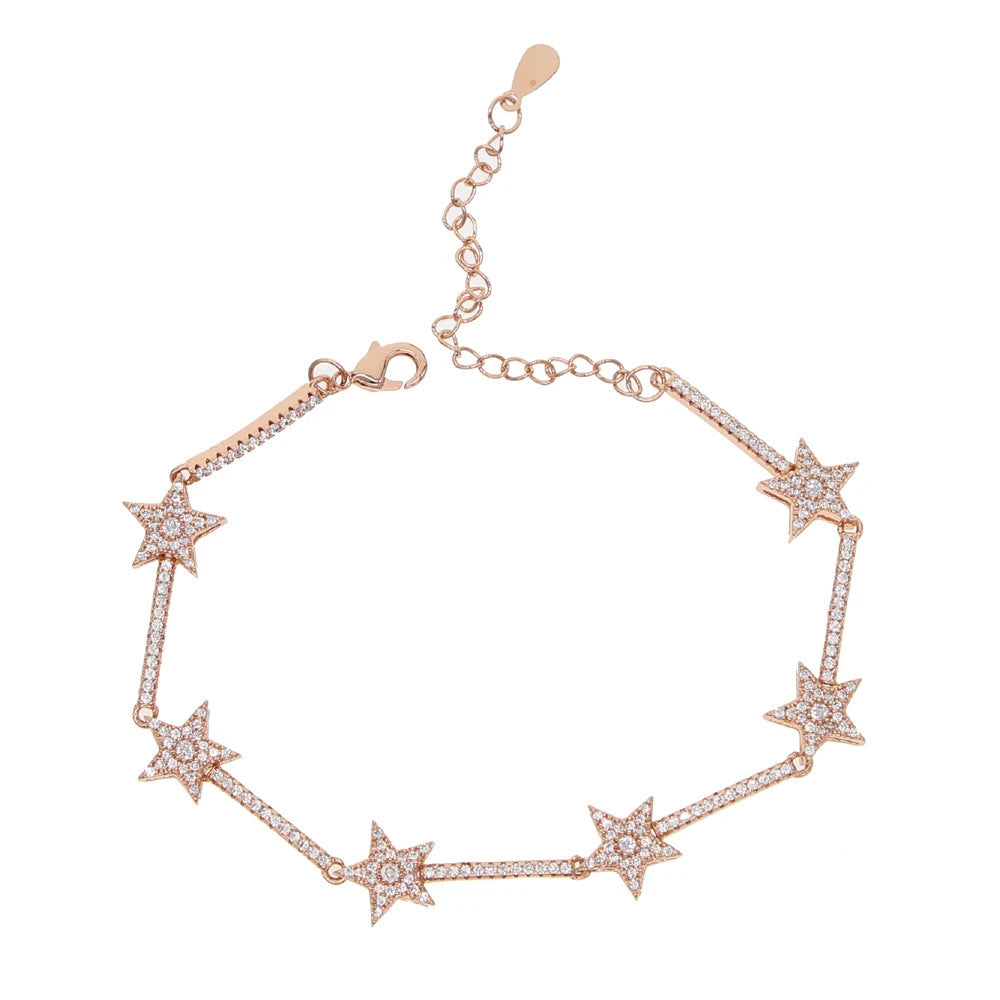 European And American Pentagram Zircon Fashion Bracelet