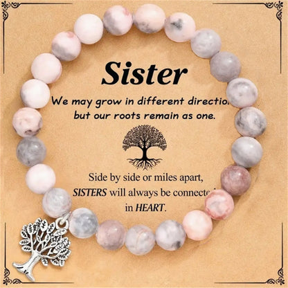 Fashion Jewelry Natural Stone Handmade Card Beaded Lucky Tree Bracelet