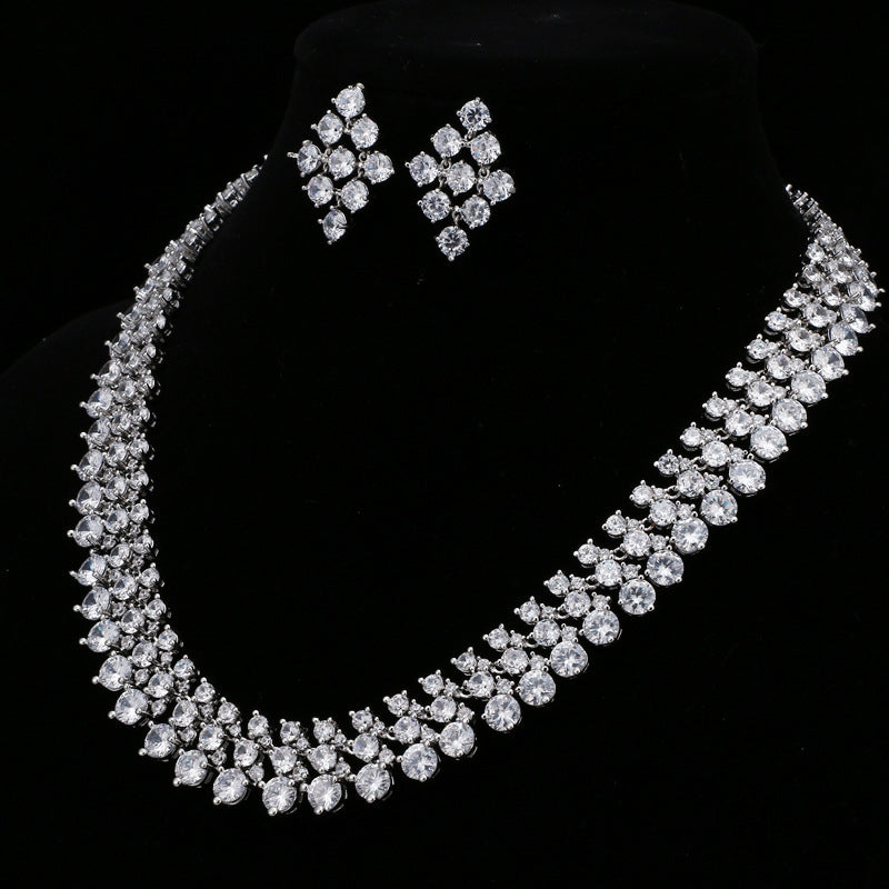 Women's Necklace Super Zircon Jewelry Set