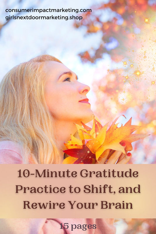 10-Minute Gratitude Practice to Shift, and Rewire Your Brain Meditation-15 pages - Girls Next Door Marketplace