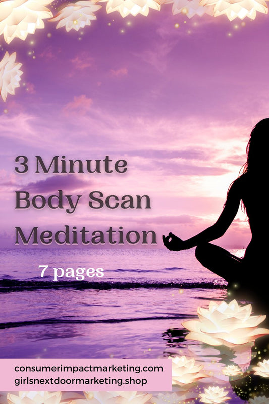 3-Minute Body Scan Meditation Card Deck - 7 pages - Girls Next Door Marketplace