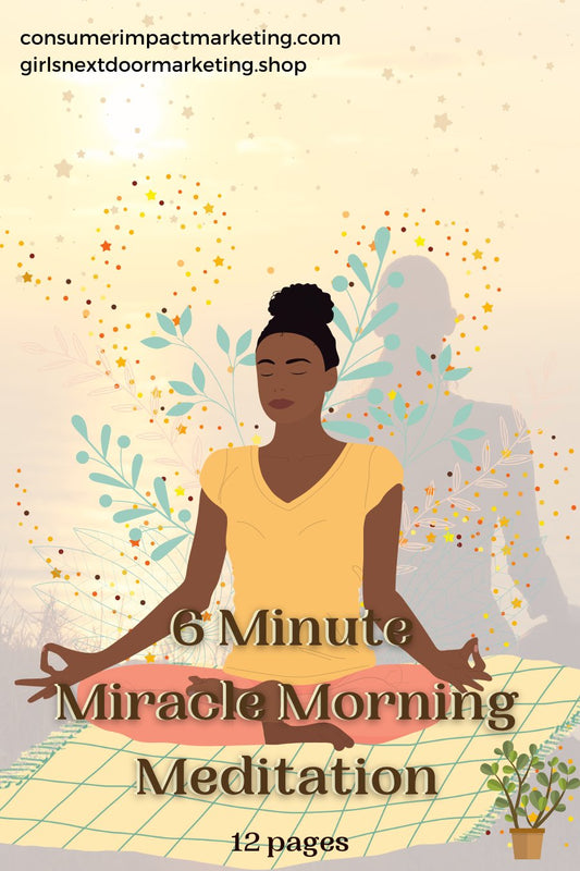 6 Minutes Miracle Morning Card Deck - 12 Pages - Girls Next Door Marketplace