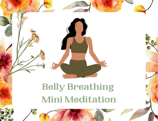 Belly Breathing Mini Meditation Card - 7 Pages
