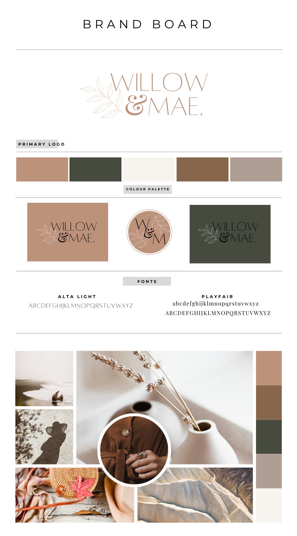 Branding Board 104 - Willow & Mae - Girls Next Door Marketplace