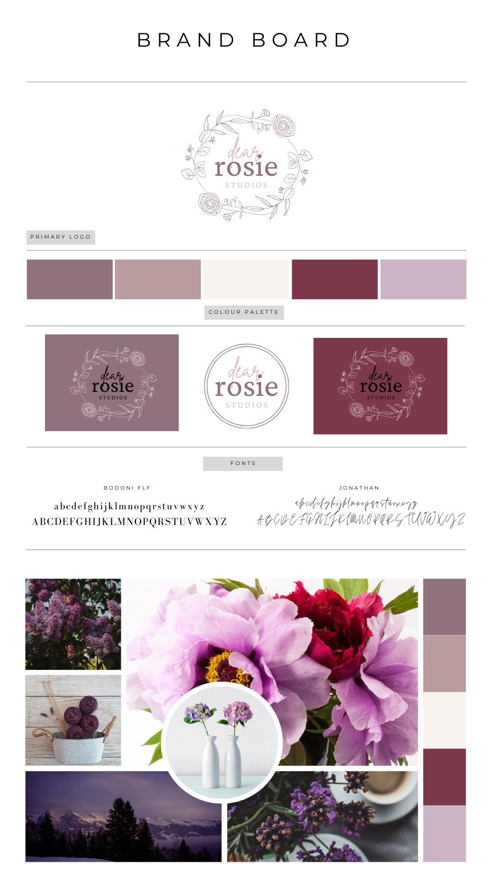 Branding Board 120 - Dear Rosie Studios - Girls Next Door Marketplace