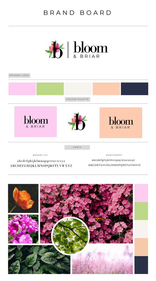 Branding Board 125 - Bloom & Briar - Girls Next Door Marketplace